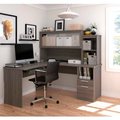 Bestar BestarÂ Dayton Series L-Shaped Desk, Bark Gray 88420-47